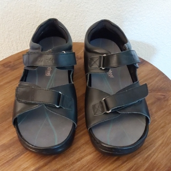 Orthoheel Orthopedic Propet Black Leather Sandals with Adj.Straps Womens Sz.11W - Picture 3 of 9